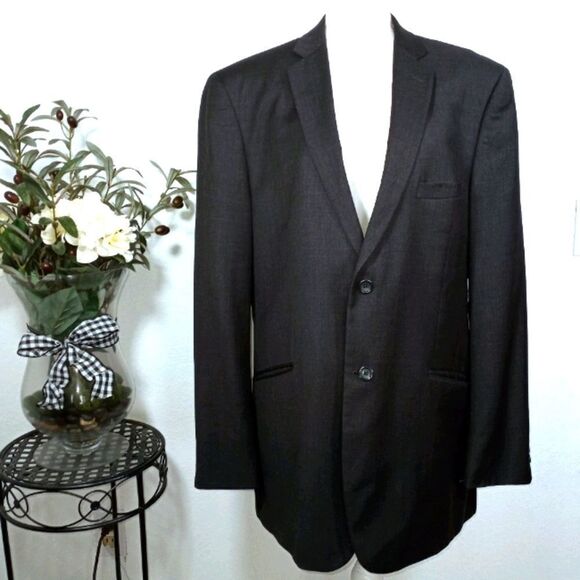 ADOLFO DARK GRAY SPORT COAT EUC - Picture 1 of 7
